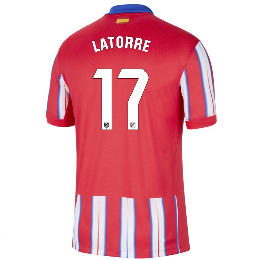 Danxen Kvinnor Barbara Latorre #17 Röd Vit Blå Hemmatröja Matchtröjor 2024/25 Tröjor T-Tröja