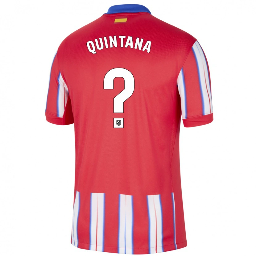 Danxen Kvinnor Nacho Quintana #0 Röd Vit Blå Hemmatröja Matchtröjor 2024/25 Tröjor T-Tröja