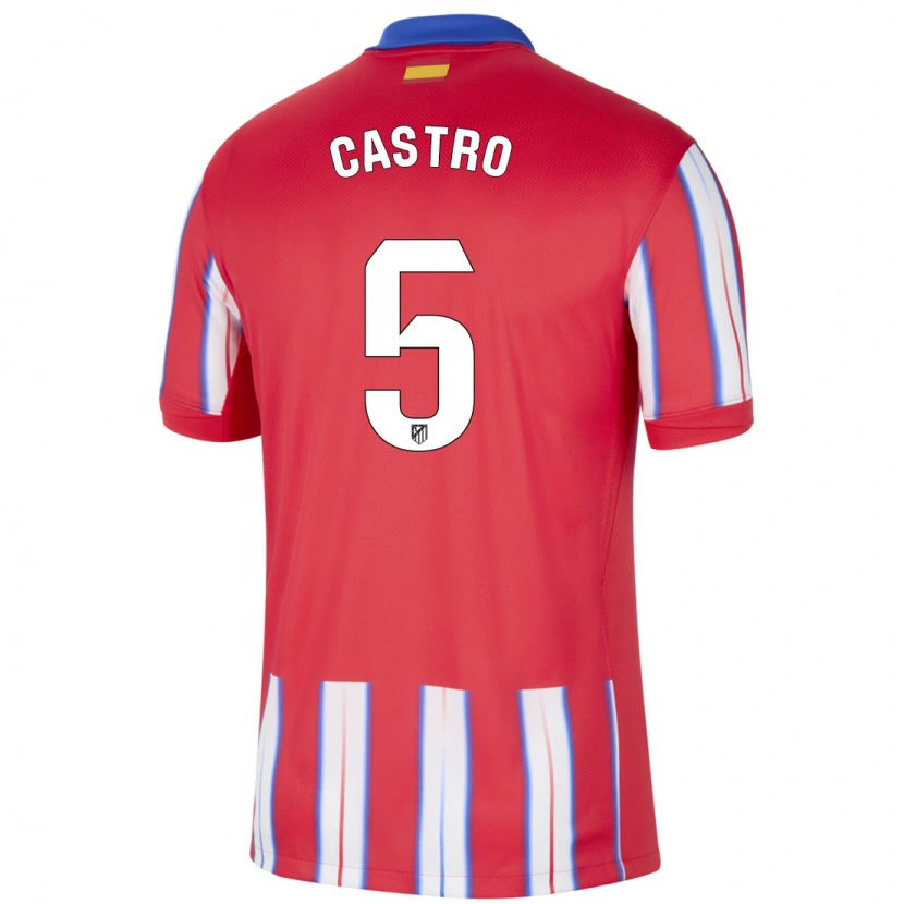 Danxen Kvinnor Oscar Castro #5 Röd Vit Blå Hemmatröja Matchtröjor 2024/25 Tröjor T-Tröja