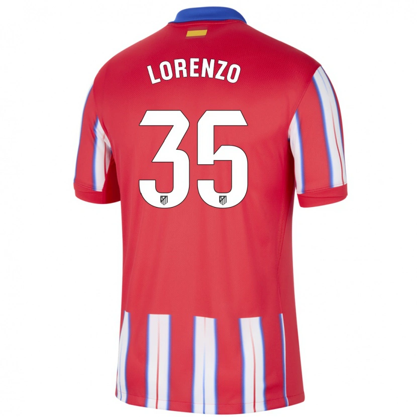 Danxen Kvinnor Diego Lorenzo #35 Röd Vit Blå Hemmatröja Matchtröjor 2024/25 Tröjor T-Tröja
