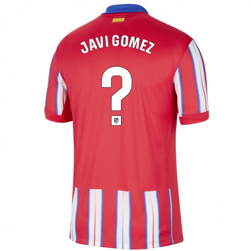 Danxen Kvinnor Javi Gomez #0 Röd Vit Blå Hemmatröja Matchtröjor 2024/25 Tröjor T-Tröja