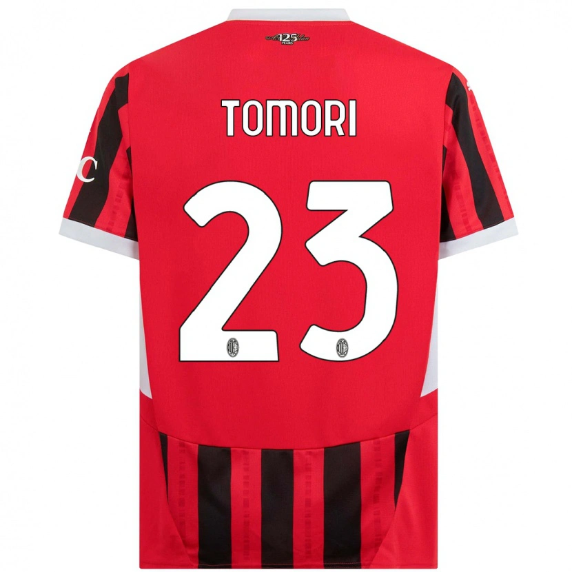 Danxen Kvinnor Fikayo Tomori #23 Röd Svart Hemmatröja Matchtröjor 2024/25 Tröjor T-Tröja
