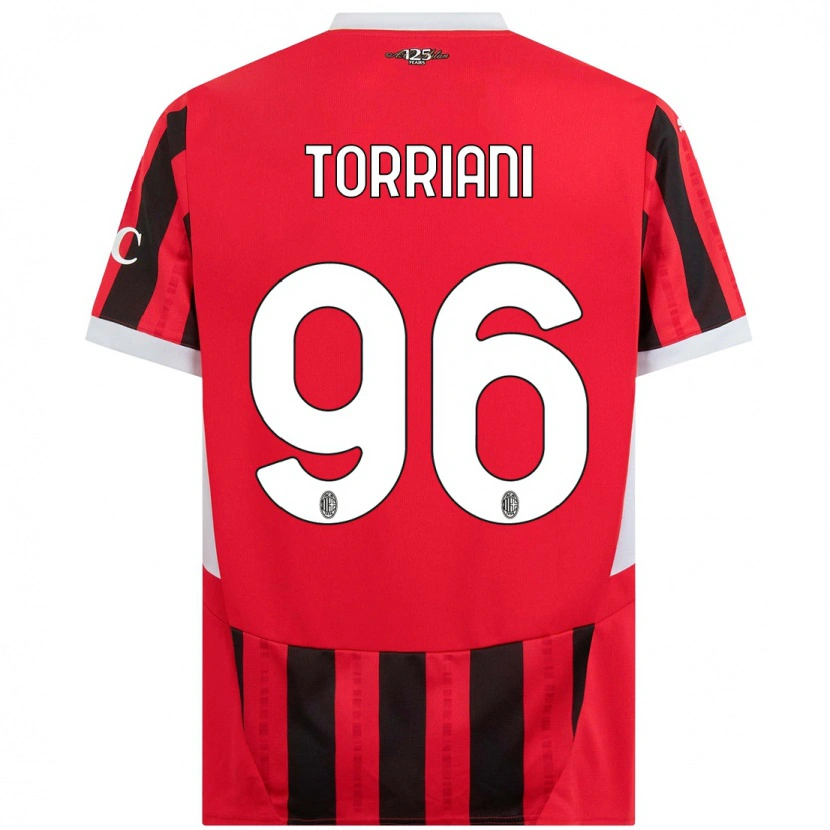 Danxen Kvinnor Lorenzo Torriani #96 Röd Svart Hemmatröja Matchtröjor 2024/25 Tröjor T-Tröja