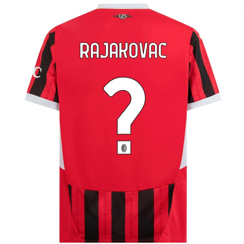 Danxen Kvinnor Mihajlo Rajakovac #0 Röd Svart Hemmatröja Matchtröjor 2024/25 Tröjor T-Tröja