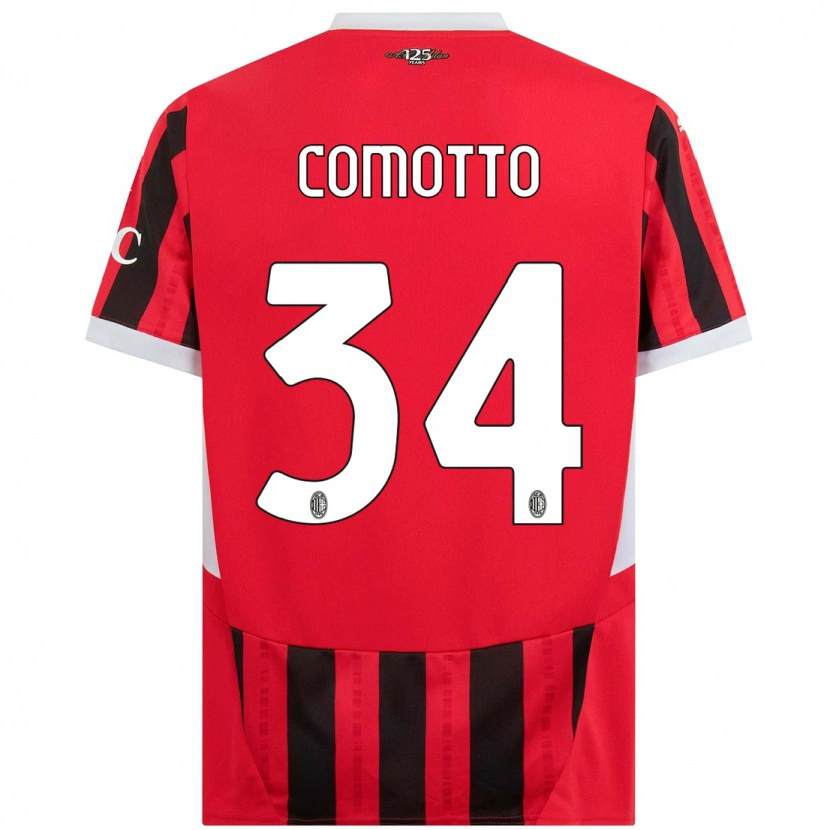 Danxen Kvinnor Christian Comotto #34 Röd Svart Hemmatröja Matchtröjor 2024/25 Tröjor T-Tröja