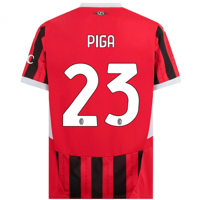 Danxen Kvinnor Julie Piga #23 Röd Svart Hemmatröja Matchtröjor 2024/25 Tröjor T-Tröja