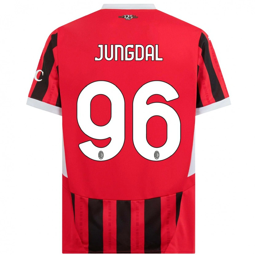 Danxen Kvinnor Andreas Jungdal #96 Röd Svart Hemmatröja Matchtröjor 2024/25 Tröjor T-Tröja