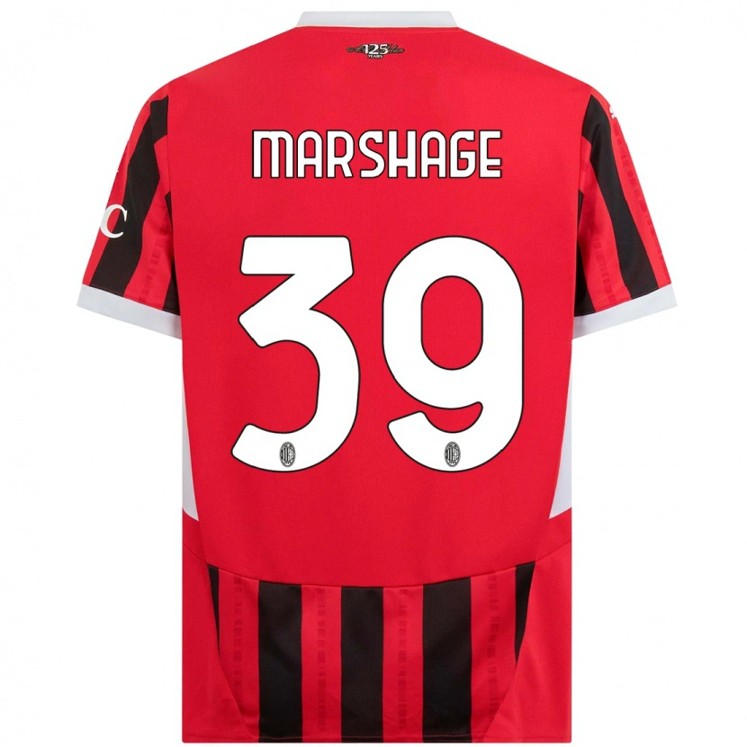 Danxen Kvinnor Wilgot Marshage #39 Röd Svart Hemmatröja Matchtröjor 2024/25 Tröjor T-Tröja