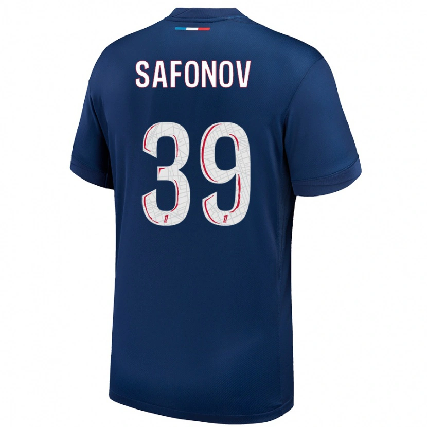 Danxen Kvinnor Matvey Safonov #39 Marinblå Vit Hemmatröja Matchtröjor 2024/25 Tröjor T-Tröja
