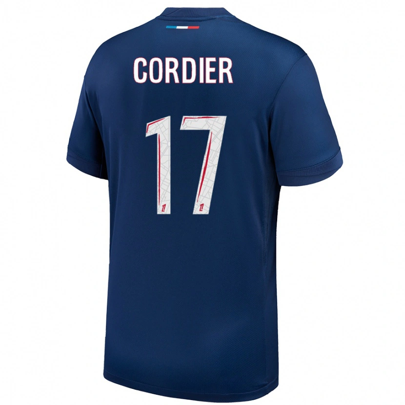 Danxen Kvinnor Thomas Cordier #17 Marinblå Vit Hemmatröja Matchtröjor 2024/25 Tröjor T-Tröja