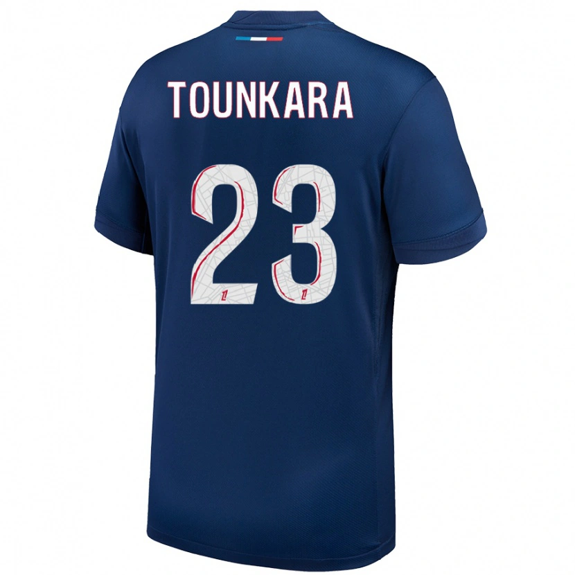 Danxen Kvinnor Aïssatou Tounkara #23 Marinblå Vit Hemmatröja Matchtröjor 2024/25 Tröjor T-Tröja