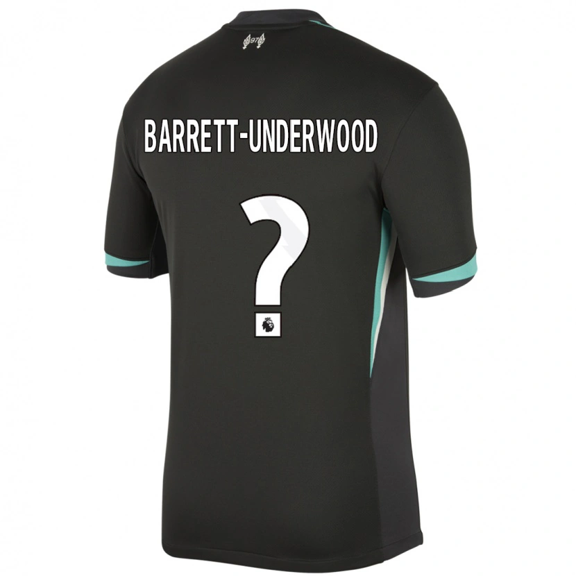 Danxen Kvinnor Keehan Barrett-Underwood #0 Svart Antracit Vit Bortatröja Matchtröjor 2024/25 Tröjor T-Tröja
