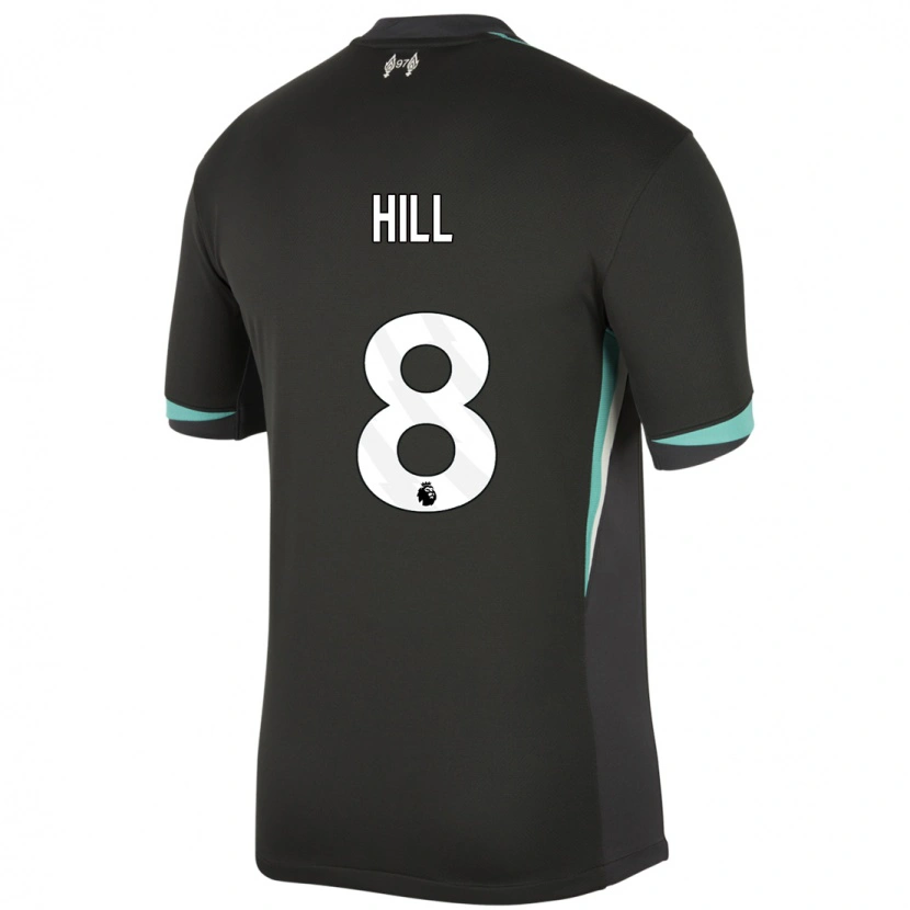 Danxen Kvinnor Tom Hill #8 Svart Antracit Vit Bortatröja Matchtröjor 2024/25 Tröjor T-Tröja