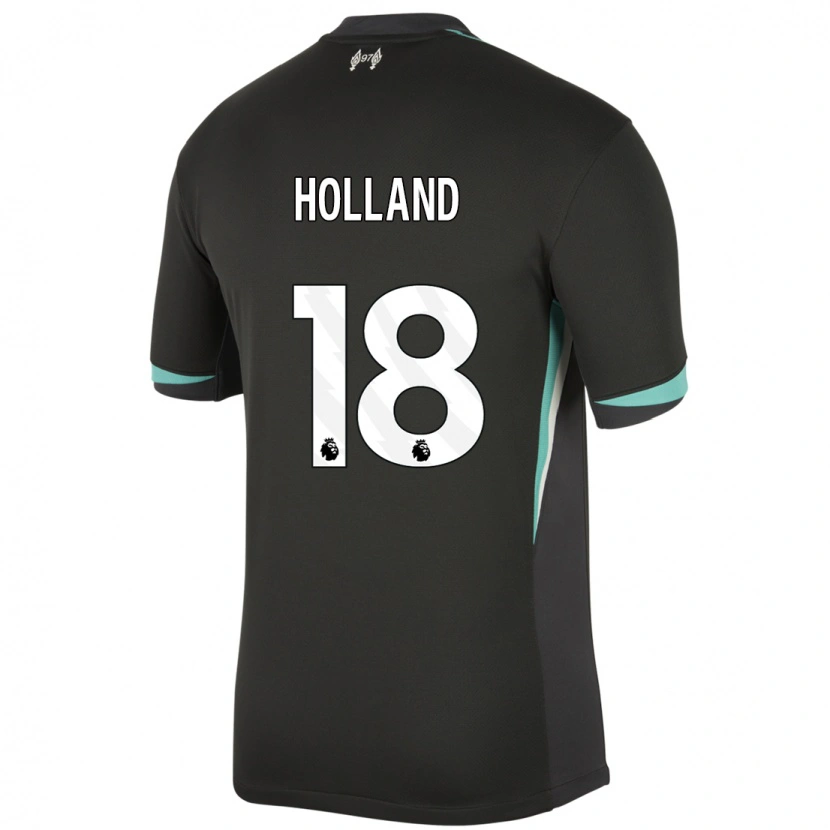 Danxen Kvinnor Ceri Holland #18 Svart Antracit Vit Bortatröja Matchtröjor 2024/25 Tröjor T-Tröja