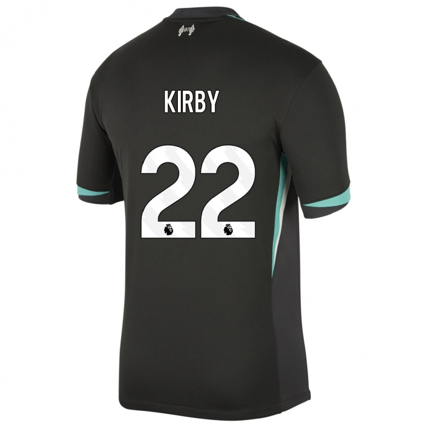 Danxen Kvinnor Faye Kirby #22 Svart Antracit Vit Bortatröja Matchtröjor 2024/25 Tröjor T-Tröja