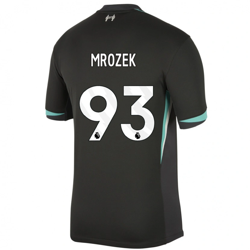 Danxen Kvinnor Fabian Mrozek #93 Svart Antracit Vit Bortatröja Matchtröjor 2024/25 Tröjor T-Tröja