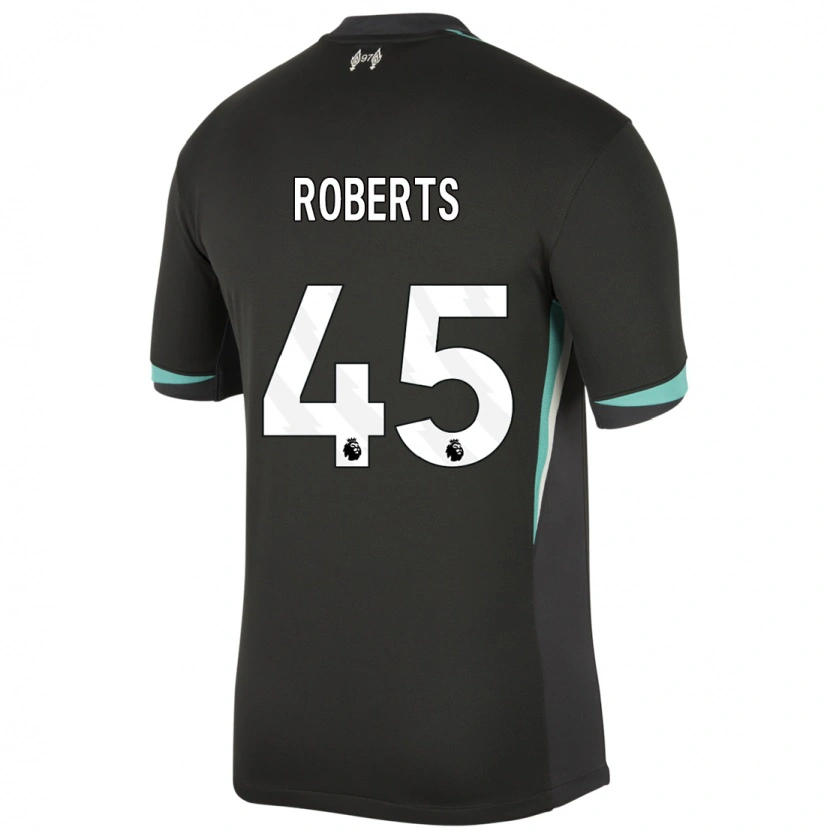 Danxen Kvinnor Iwan Roberts #45 Svart Antracit Vit Bortatröja Matchtröjor 2024/25 Tröjor T-Tröja