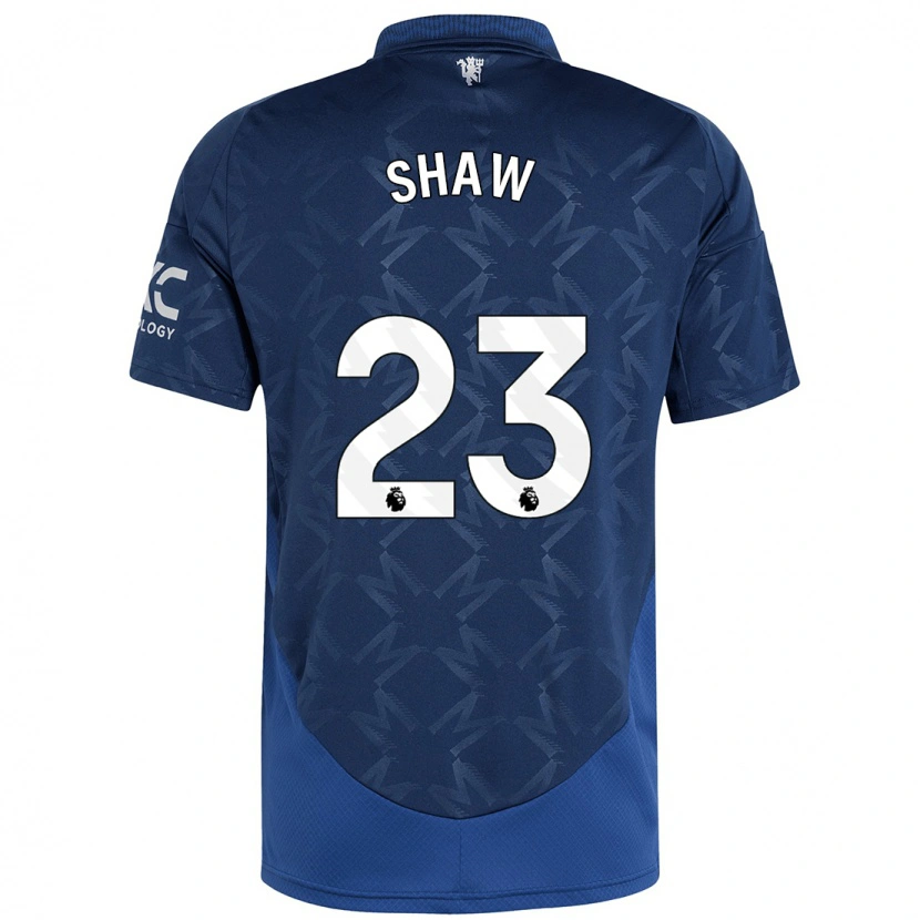 Danxen Kvinnor Luke Shaw #23 Indigo Bortatröja Matchtröjor 2024/25 Tröjor T-Tröja