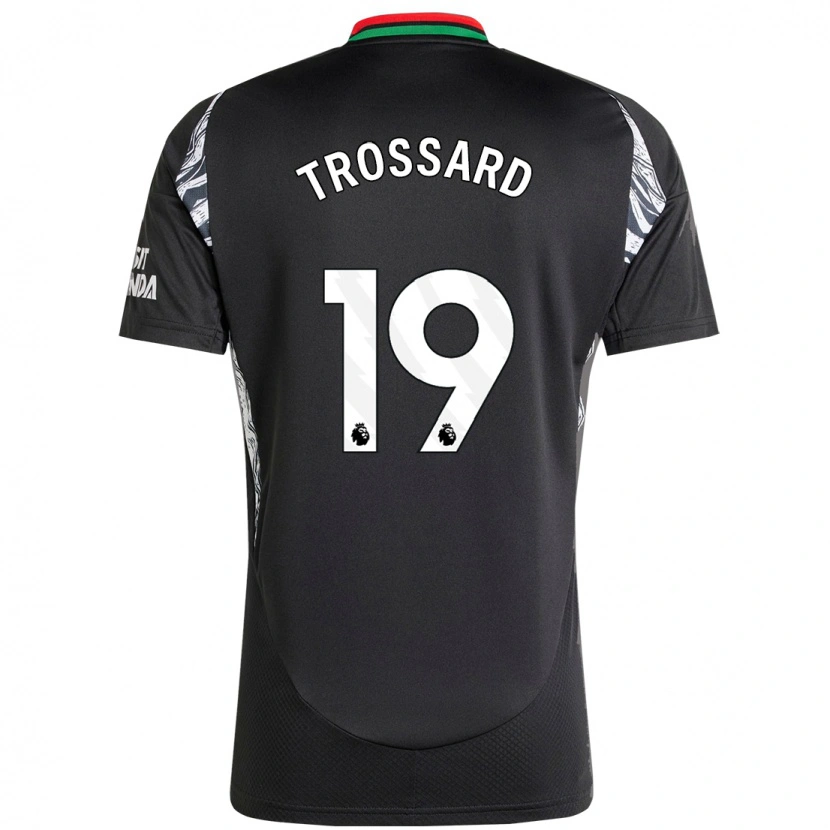 Danxen Kvinnor Leandro Trossard #19 Svart Bortatröja Matchtröjor 2024/25 Tröjor T-Tröja