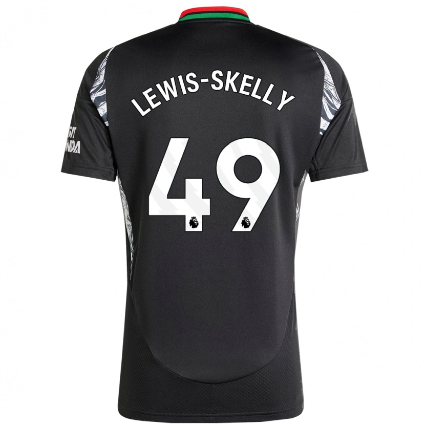 Danxen Kvinnor Myles Lewis-Skelly #49 Svart Bortatröja Matchtröjor 2024/25 Tröjor T-Tröja
