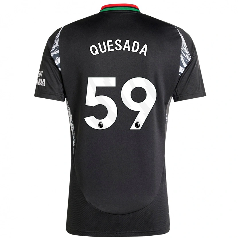 Danxen Kvinnor Elián Quesada #59 Svart Bortatröja Matchtröjor 2024/25 Tröjor T-Tröja