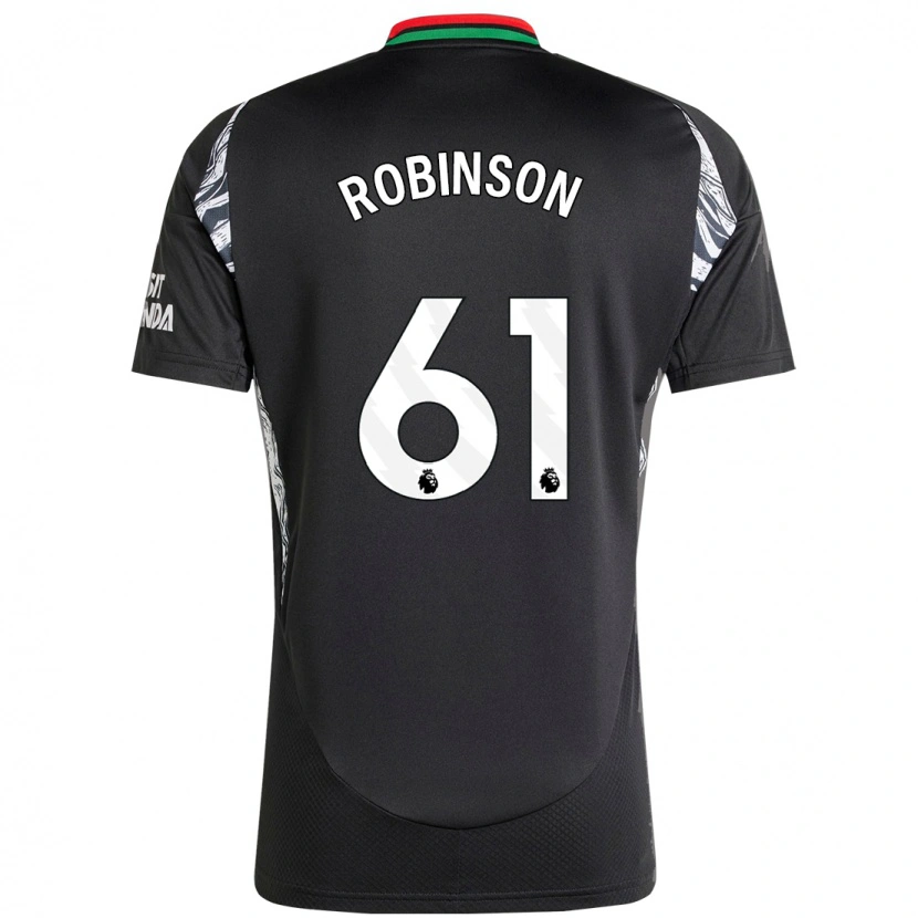 Danxen Kvinnor Josh Robinson #61 Svart Bortatröja Matchtröjor 2024/25 Tröjor T-Tröja