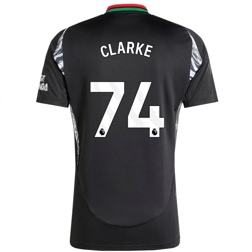 Danxen Kvinnor Brayden Clarke #74 Svart Bortatröja Matchtröjor 2024/25 Tröjor T-Tröja