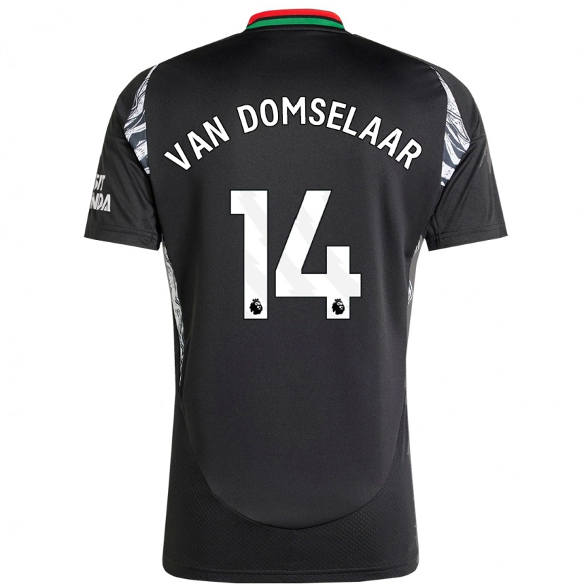 Danxen Kvinnor Daphne Van Domselaar #14 Svart Bortatröja Matchtröjor 2024/25 Tröjor T-Tröja