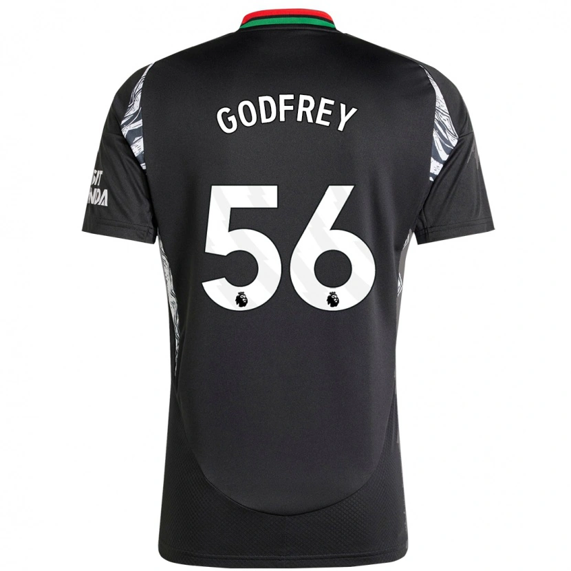 Danxen Kvinnor Freya Godfrey #56 Svart Bortatröja Matchtröjor 2024/25 Tröjor T-Tröja