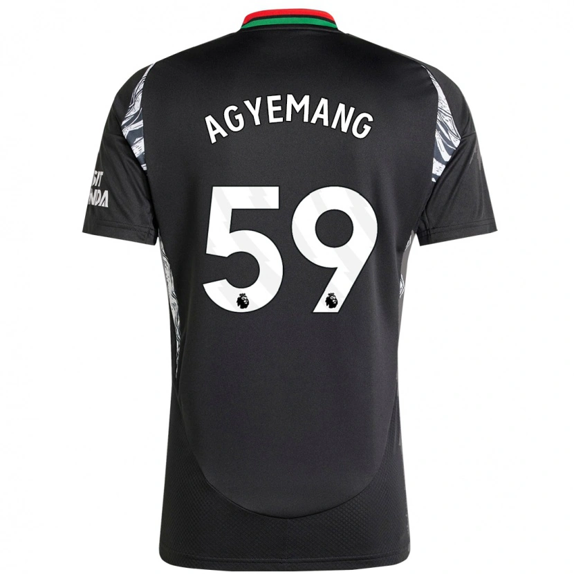 Danxen Kvinnor Michelle Agyemang #59 Svart Bortatröja Matchtröjor 2024/25 Tröjor T-Tröja