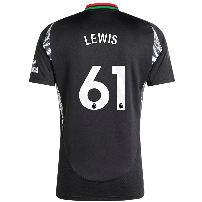 Danxen Kvinnor George Lewis #61 Svart Bortatröja Matchtröjor 2024/25 Tröjor T-Tröja