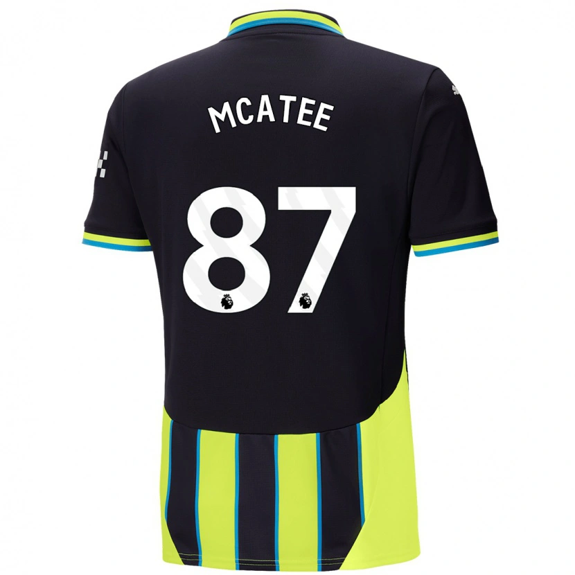Danxen Kvinnor James Mcatee #87 Blågul Bortatröja Matchtröjor 2024/25 Tröjor T-Tröja