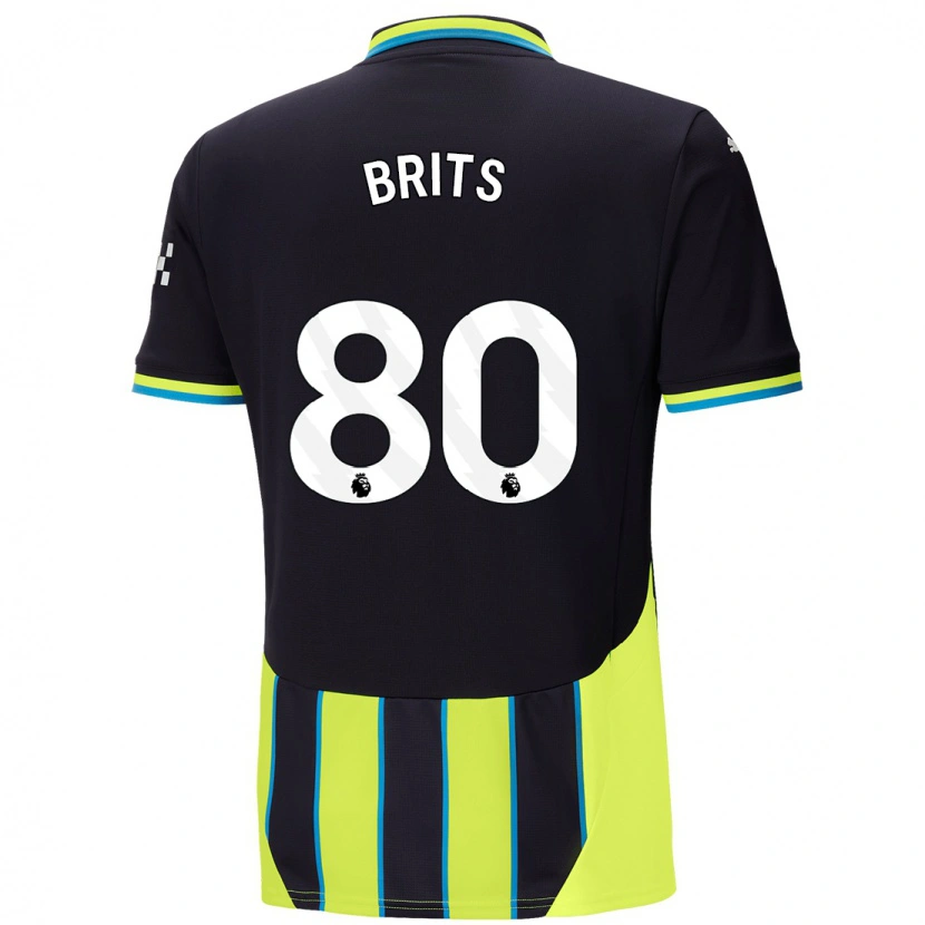 Danxen Kvinnor Spike Brits #80 Blågul Bortatröja Matchtröjor 2024/25 Tröjor T-Tröja