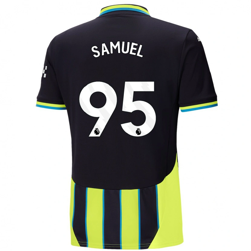 Danxen Kvinnor Lakyle Samuel #95 Blågul Bortatröja Matchtröjor 2024/25 Tröjor T-Tröja