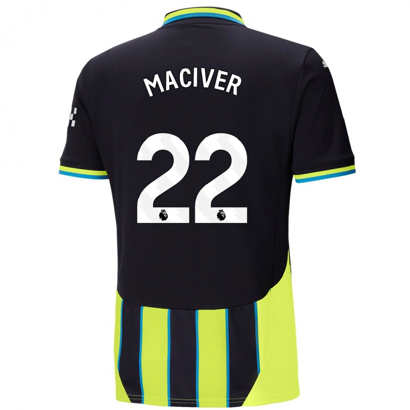 Danxen Kvinnor Sandy Maciver #22 Blågul Bortatröja Matchtröjor 2024/25 Tröjor T-Tröja