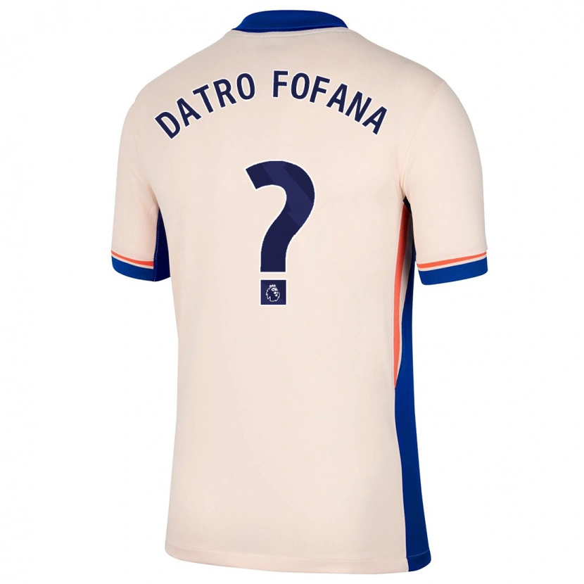 Danxen Kvinnor David Datro Fofana #0 Ljus Beige Bortatröja Matchtröjor 2024/25 Tröjor T-Tröja