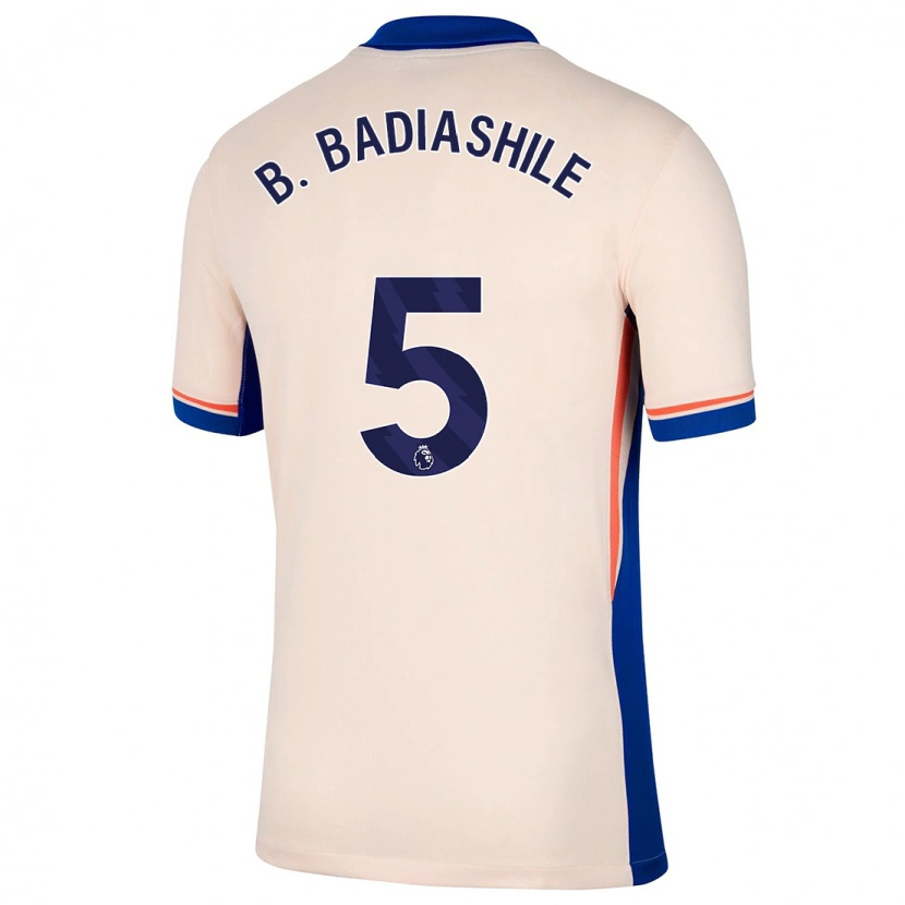 Danxen Kvinnor Benoît Badiashile #5 Ljus Beige Bortatröja Matchtröjor 2024/25 Tröjor T-Tröja