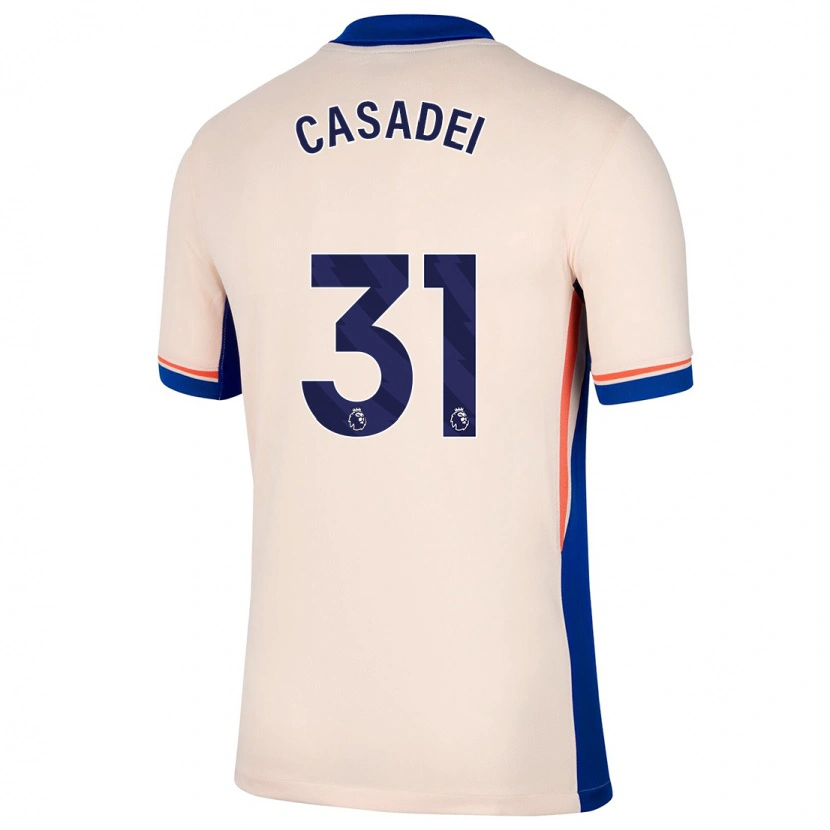 Danxen Kvinnor Cesare Casadei #31 Ljus Beige Bortatröja Matchtröjor 2024/25 Tröjor T-Tröja