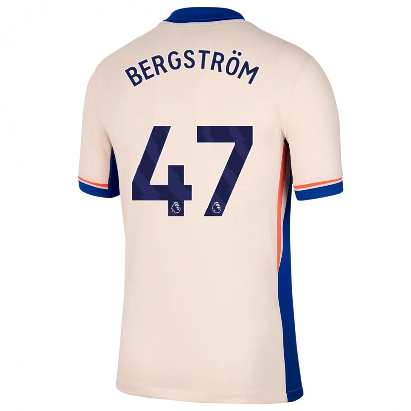 Danxen Kvinnor Lucas Bergström #47 Ljus Beige Bortatröja Matchtröjor 2024/25 Tröjor T-Tröja