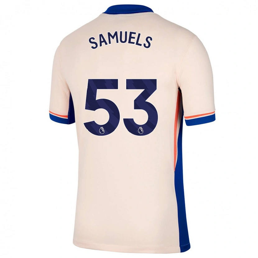 Danxen Kvinnor Ishé Samuels-Smith #53 Ljus Beige Bortatröja Matchtröjor 2024/25 Tröjor T-Tröja
