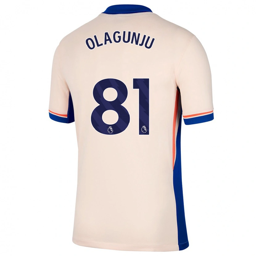 Danxen Kvinnor Saheed Olagunju #81 Ljus Beige Bortatröja Matchtröjor 2024/25 Tröjor T-Tröja