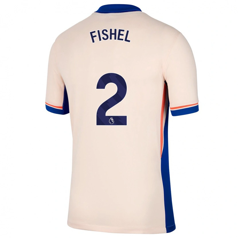 Danxen Kvinnor Mia Fishel #2 Ljus Beige Bortatröja Matchtröjor 2024/25 Tröjor T-Tröja