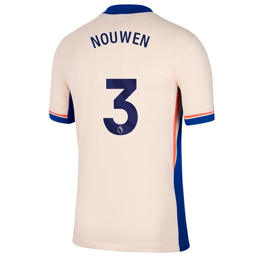 Danxen Kvinnor Aniek Nouwen #3 Ljus Beige Bortatröja Matchtröjor 2024/25 Tröjor T-Tröja