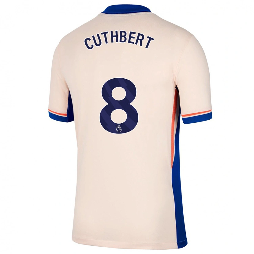 Danxen Kvinnor Erin Cuthbert #8 Ljus Beige Bortatröja Matchtröjor 2024/25 Tröjor T-Tröja