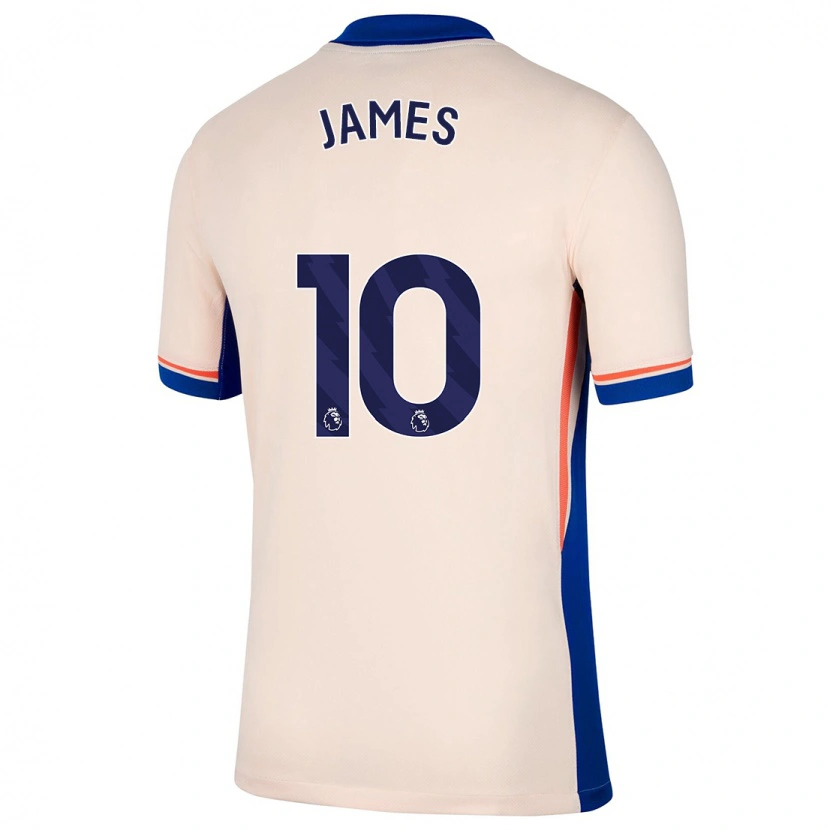 Danxen Kvinnor Lauren James #10 Ljus Beige Bortatröja Matchtröjor 2024/25 Tröjor T-Tröja