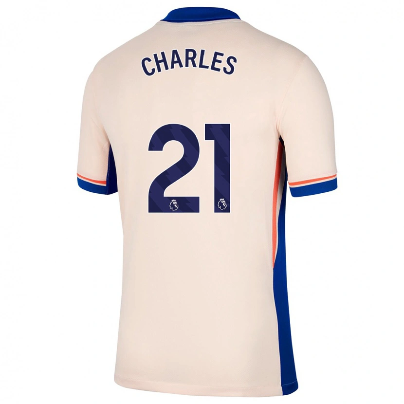 Danxen Kvinnor Niamh Charles #21 Ljus Beige Bortatröja Matchtröjor 2024/25 Tröjor T-Tröja