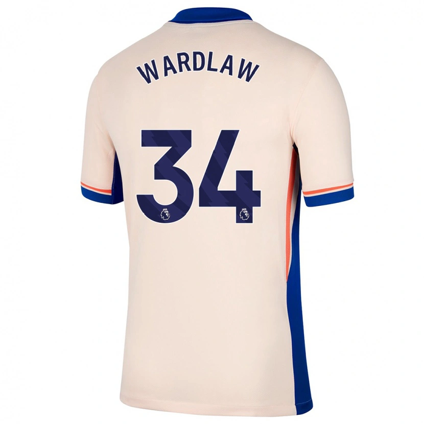 Danxen Kvinnor Charlotte Wardlaw #34 Ljus Beige Bortatröja Matchtröjor 2024/25 Tröjor T-Tröja