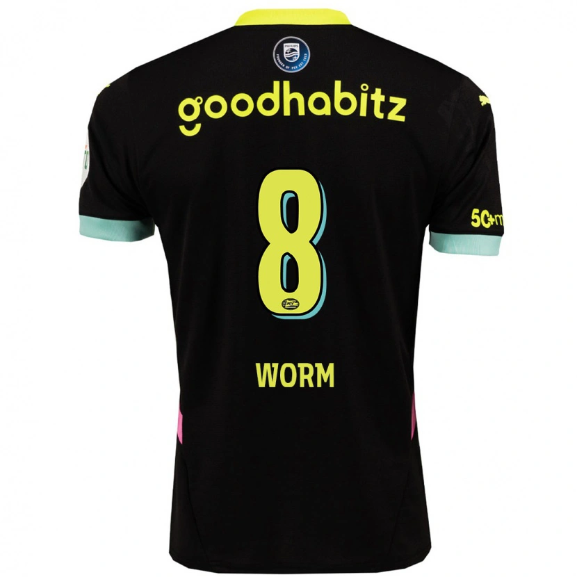 Danxen Kvinnor Siri Worm #8 Svart Gul Bortatröja Matchtröjor 2024/25 Tröjor T-Tröja