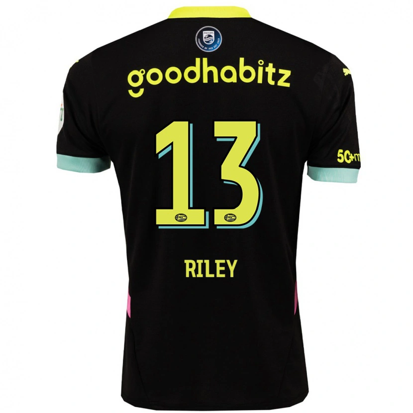 Danxen Kvinnor Indiah-Paige Riley #13 Svart Gul Bortatröja Matchtröjor 2024/25 Tröjor T-Tröja