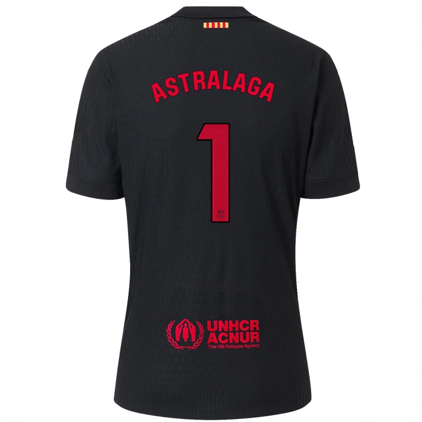 Danxen Kvinnor Ander Astralaga #1 Svart Röd Bortatröja Matchtröjor 2024/25 Tröjor T-Tröja